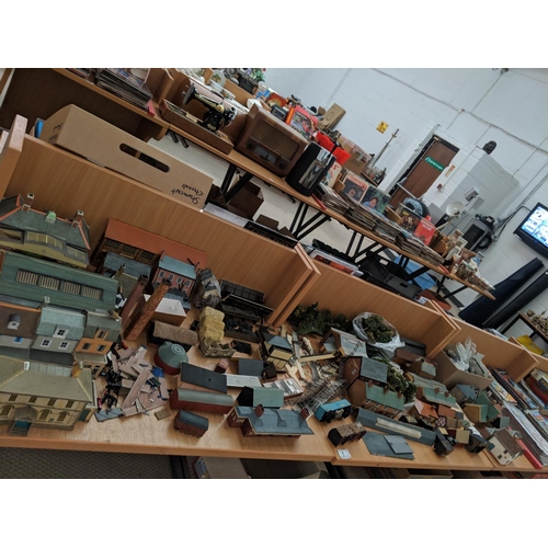 1 - Collection of model railway items to include scenery,tracks etc.