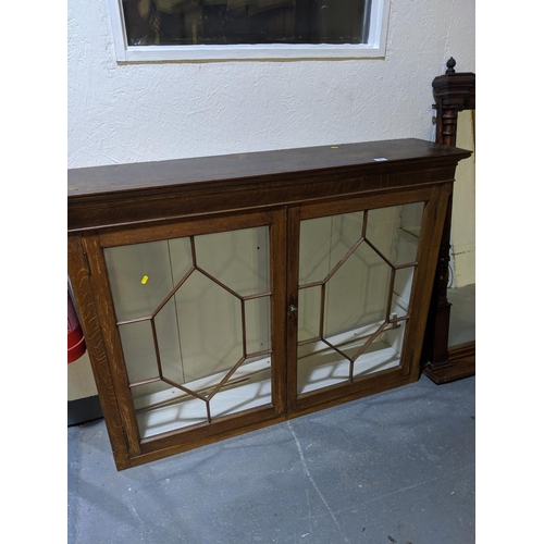 281 - Oak glazed bookcase