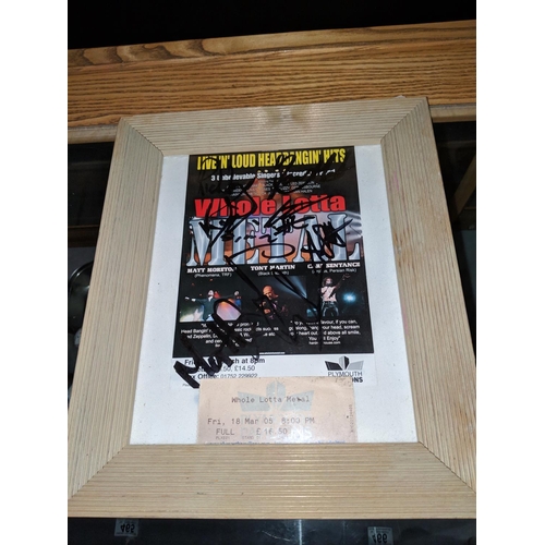 466 - Signed and framed Whole Lotta Metal tribute band photo