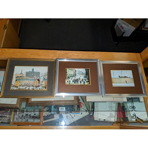 487 - Three L S Lowry framed prints