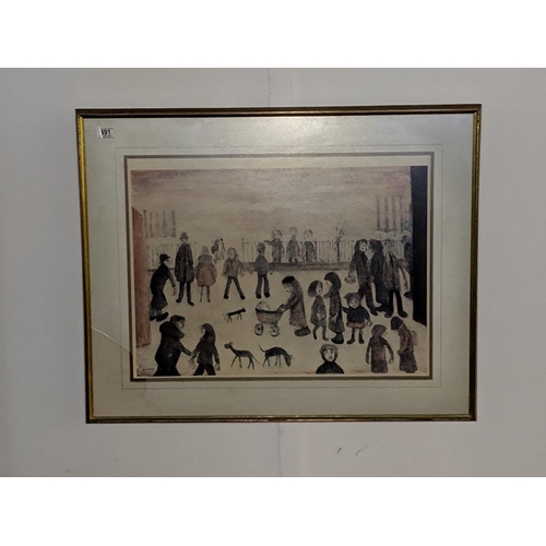 491 - Large L. S Lowry print- The Park