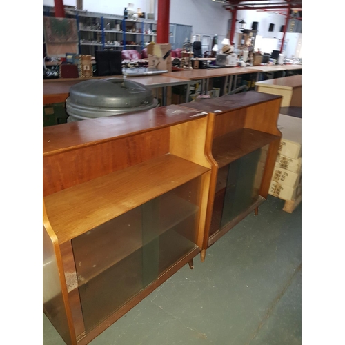 881 - A pair of glass door cabinets