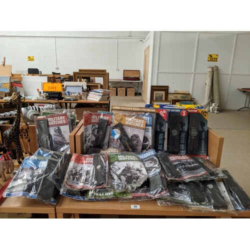 39 - A large quantity of military magazines with watches