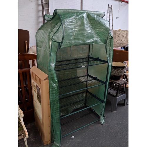 724 - 4 tier grow rack, garden greenhouse