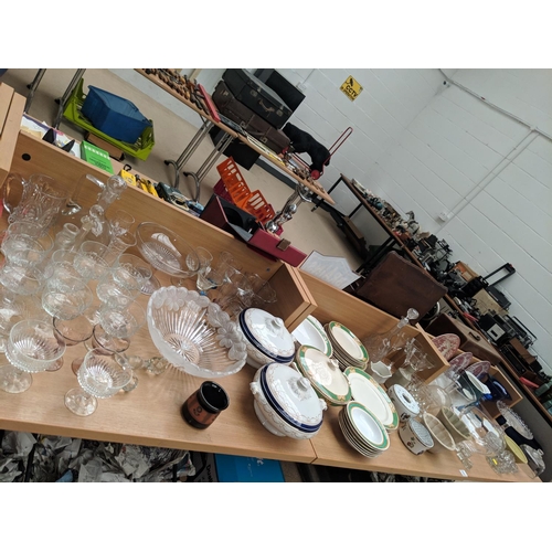 35 - A quantity of glass and china etc.