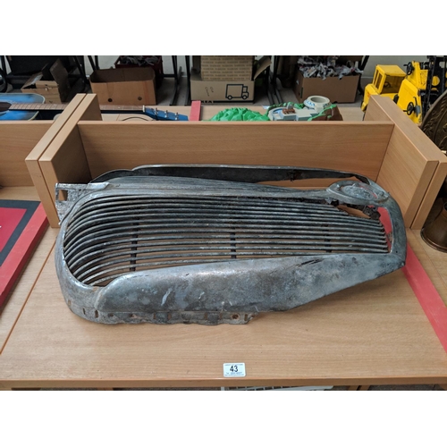 43 - Flying standard 12 motor car radiator grill