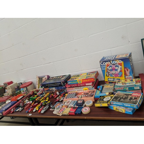 6 - Collection of vintage board games, cards, diecast cars etc.
