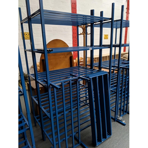 844 - 2 sets of metal shelving units