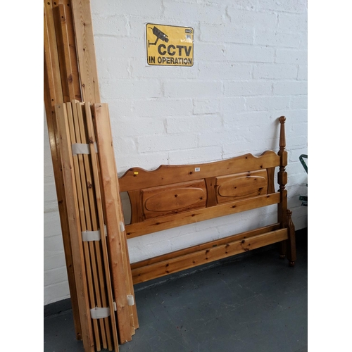 505 - Pine double bed frame