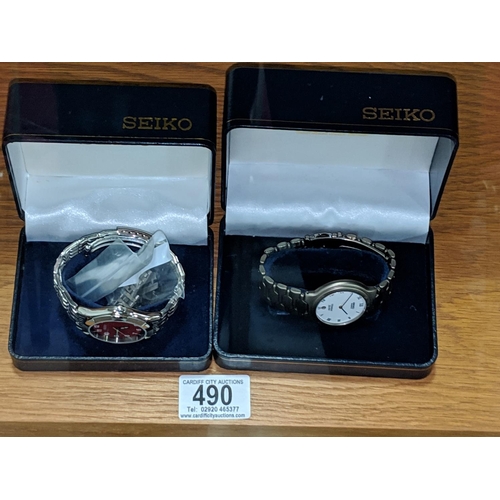 490 - Two Seiko gents watches