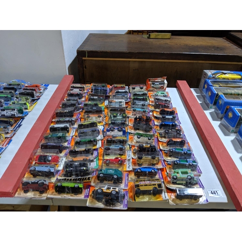 441 - Over sixty Matchbox Diecast cars in blister packs