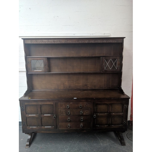 508 - A large oak dresser