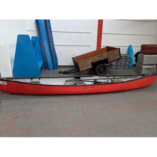 501 - A Riber 16 canoe and accessories