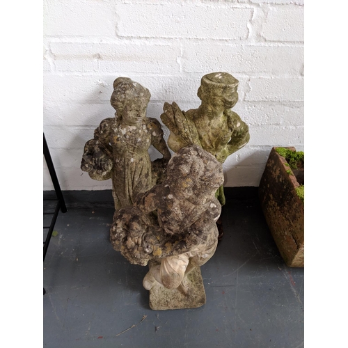 509 - Three large garden statues