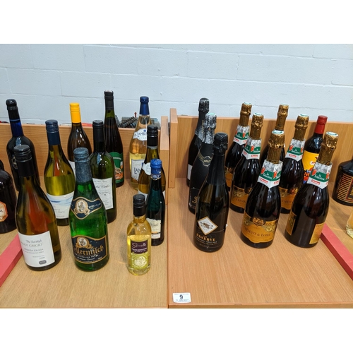 9 - A selection of white wine including sparkling etc.