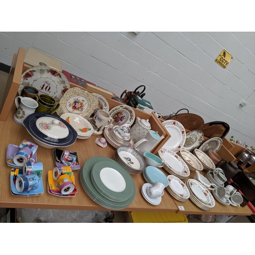 11 - A selection of mixed china including Poole pottery and Susie Cooper etc.