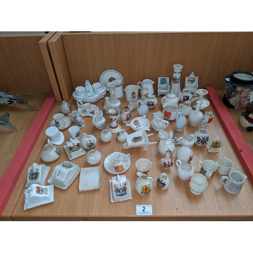 2 - A quantity of crested ware