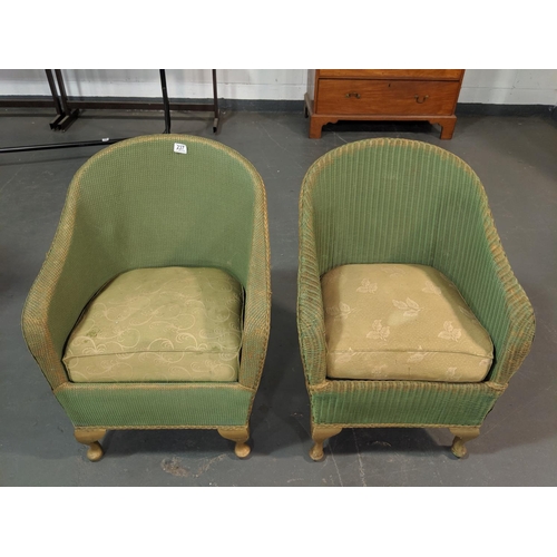 237 - Two lloyd loom style chairs