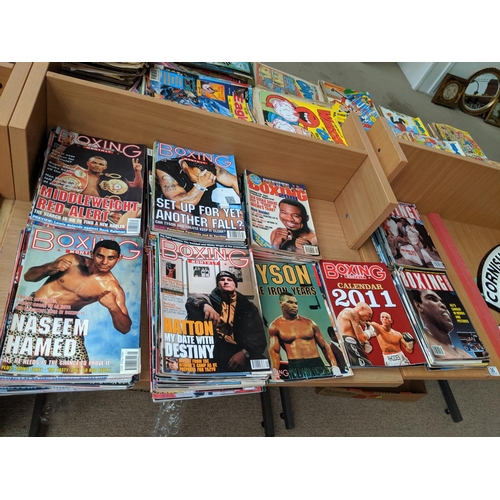 36 - Approx 160 copies of Boxing Illustrated, Boxing News and Boxing calenders magazines