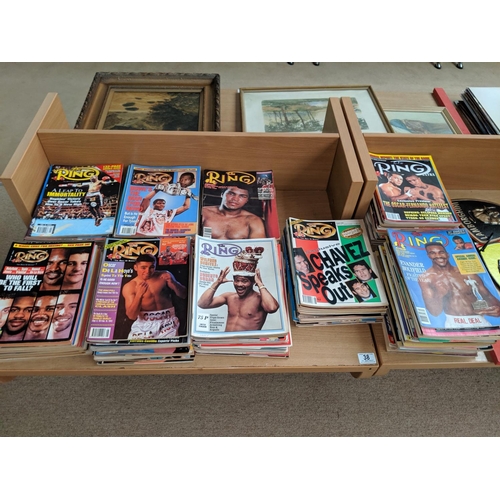 38 - Approx 200 copies of The Ring - boxing magazines