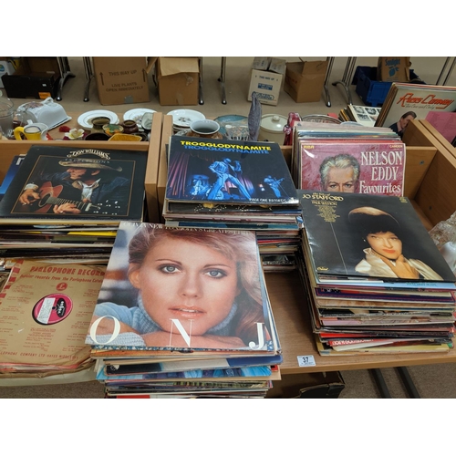 37 - A large collection of vinyl LP's and 78's