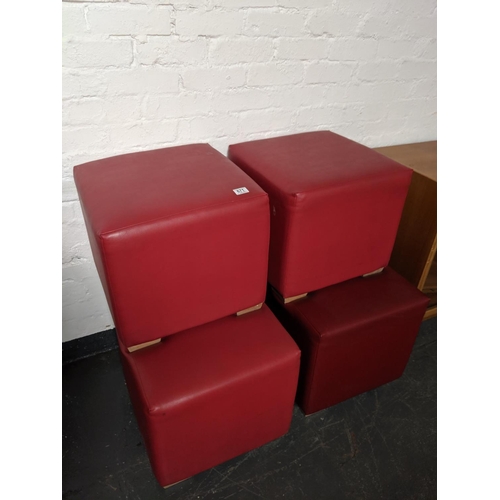 671 - Four upholstered stools