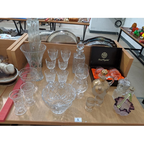 5 - Quantity of cut glass and other glassware