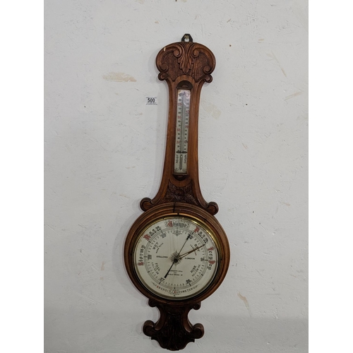 500 - A Dollond of London oak barometer