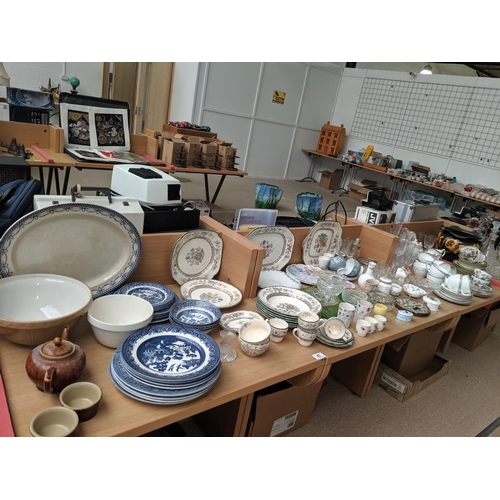 49 - A quantity of mixed glass and china including Copeland, Aynsley etc.