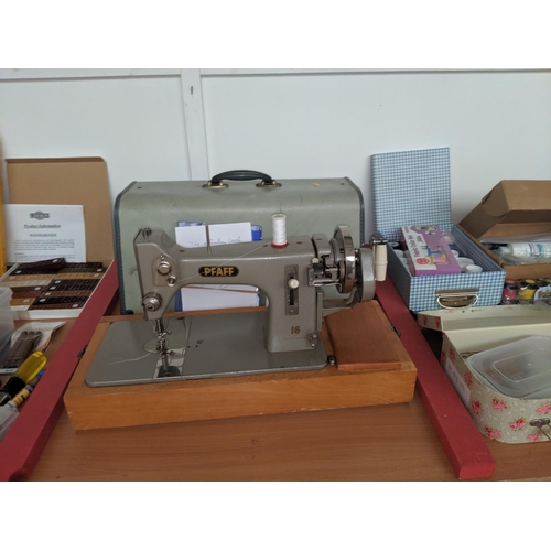 81 - A Pfaff sewing machine and case