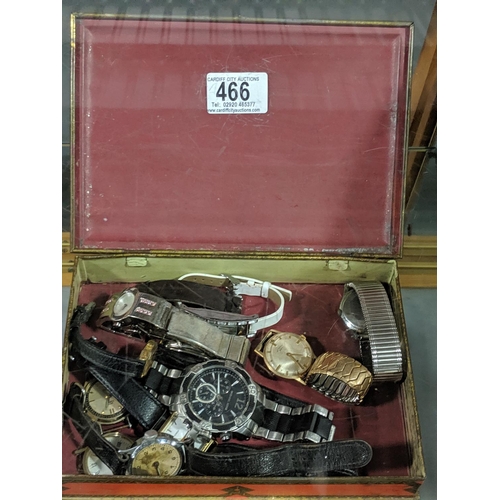466 - A quantity of mens watches