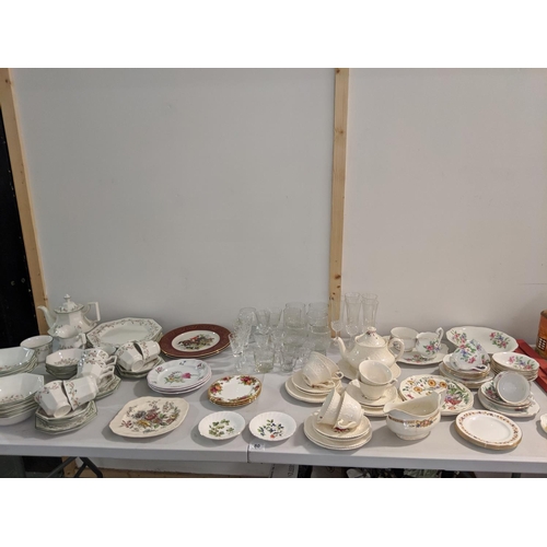 80 - Royal Albert fine china, Wedgwood, Spode, crystal glasses etc.