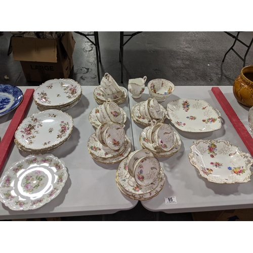 95 - A Coalport part fine china tea set etc.