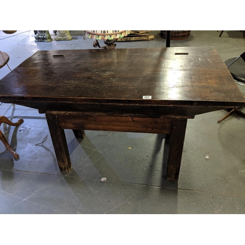 227 - Table/ desk made from an antique grain box