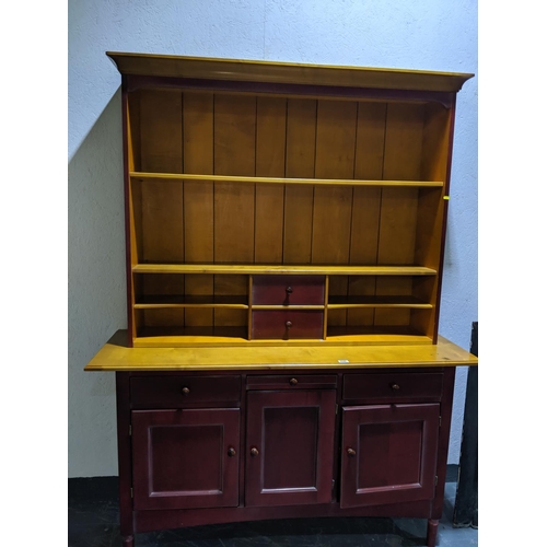 230 - A partially painted pine dresser