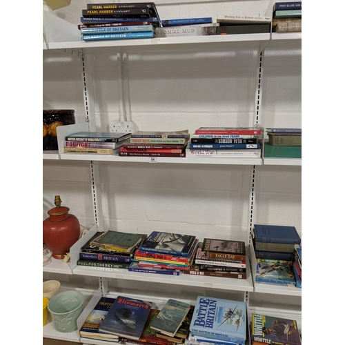 64 - Four shelves of war related books