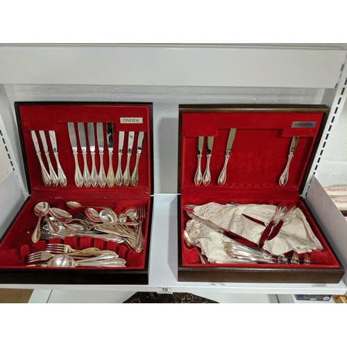 70 - Two canteens of cutlery