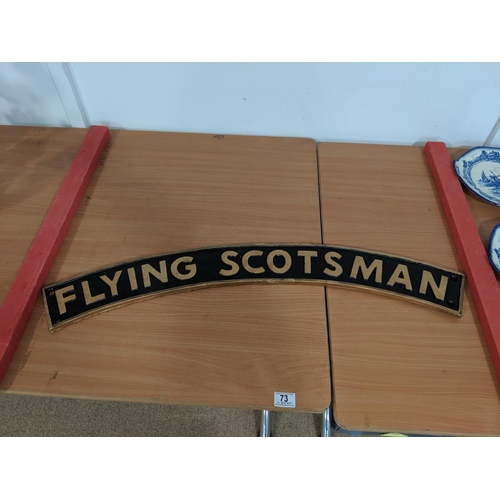 73 - A cast iron Flying Scotsman sign