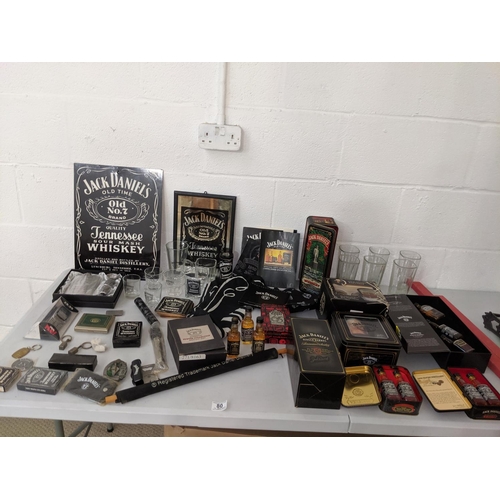 80 - A large selection of Jack Daniels related items