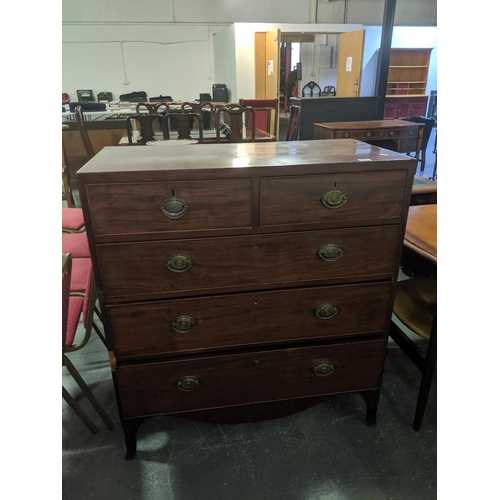 207 - Two over three mahogany chest of drawers