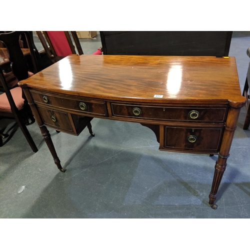 217 - A mahogany, 4 drawer dressing table base/desk