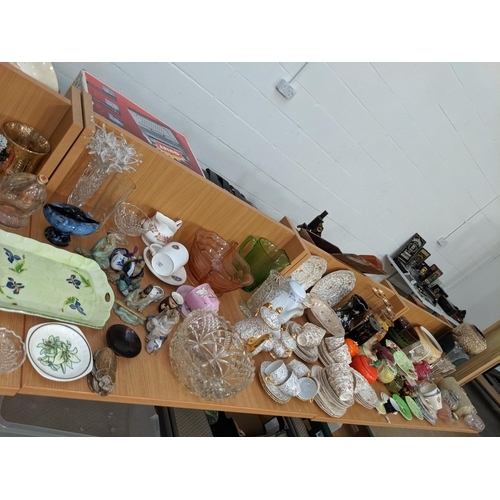 8 - A selection of glass and china including Sylvac etc.