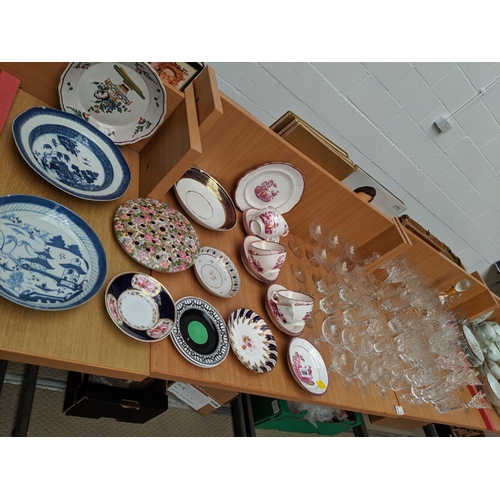 11 - Mid 19th century Jack the Sailor part tea service and other antique and vintage china and a quantity... 