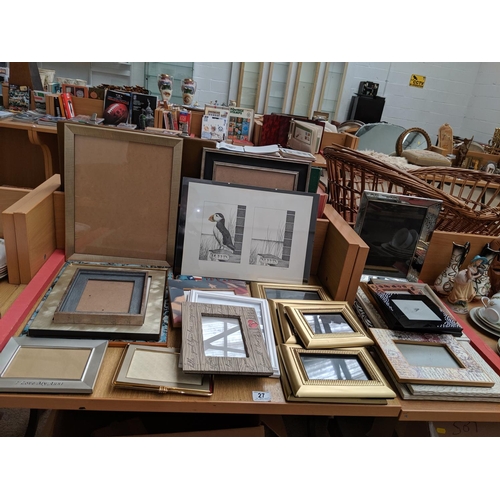 27 - A quantity of picture frames