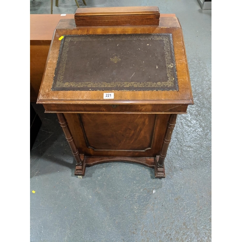 221 - A reproduction mahogany Davenport /desk