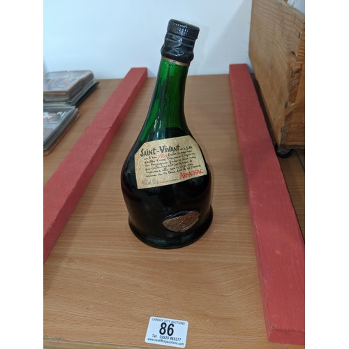 86 - A bottle of Saint Vivant Armagnac