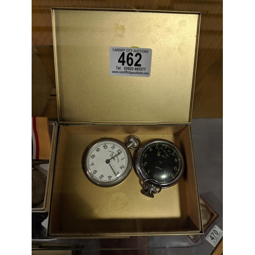 462 - An Aircraft mark 196 vintage pocket watch and one other