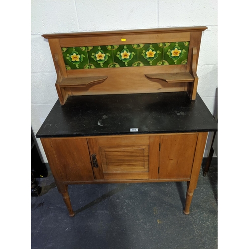 202 - A marble topped wash stand