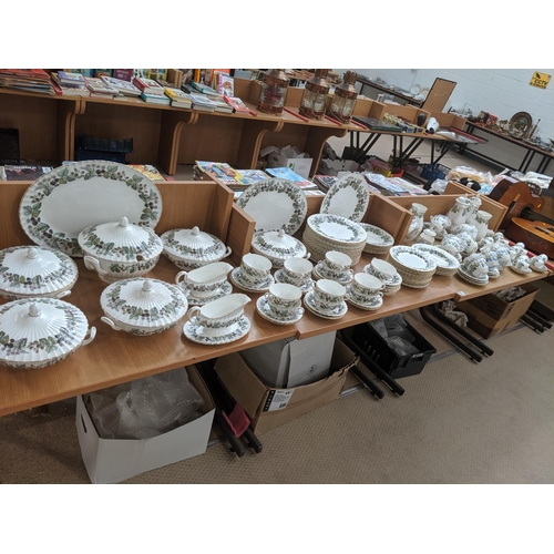 19 - Royal Worcester ' Lavinia' large dinner service including serving dishes, plates, bowls, tea and cof... 
