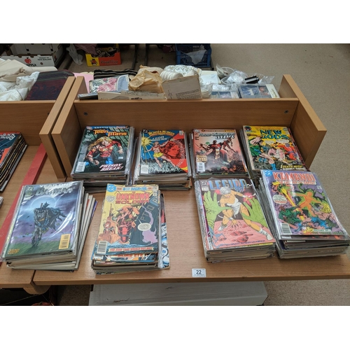 22 - A large collection of DC comics